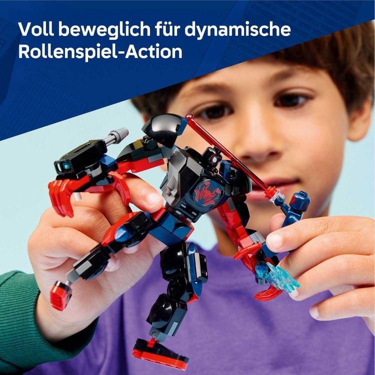 Produktbild: LEGO 76337 Marvel Miles Morales Mech vs. Spider-Man 2099, Spielzeug