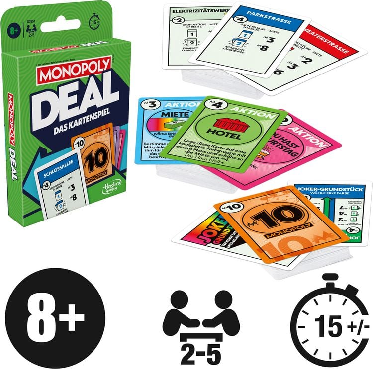 Produktbild: Hasbro G0351100 - Monopoly Deal, Das Kartenspiel
