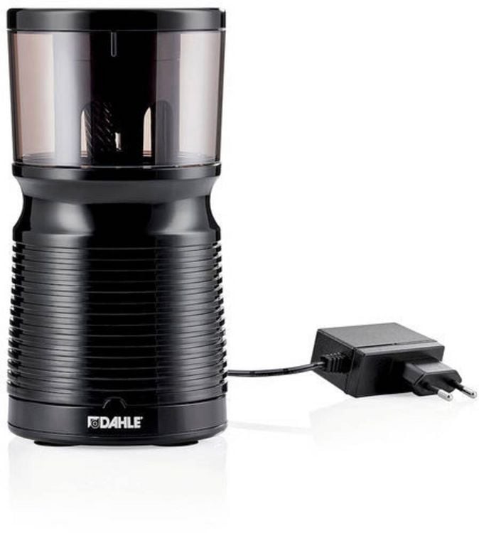 Produktbild: Dahle Elektrische Bleistiftspitzmaschine 00210-14410 Schwarz (transparent) Ausf&uuml;hrung des Beh&auml;lters=Dose