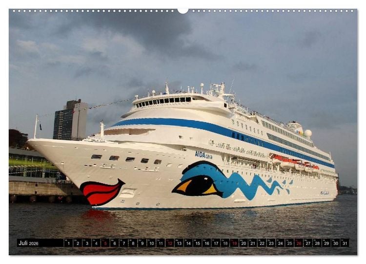Produktbild: Kreuzfahrtschiffe in Hamburg (hochwertiger Premium Wandkalender 2026 DIN A2 quer), Kunstdruck in Hochglanz