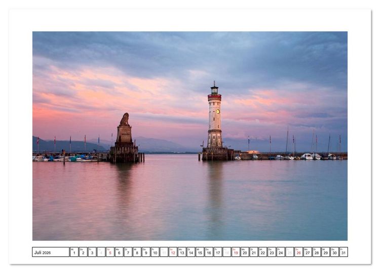 Produktbild: Bodensee 2026 (Tischkalender 2026 DIN A5 quer), CALVENDO Monatskalender