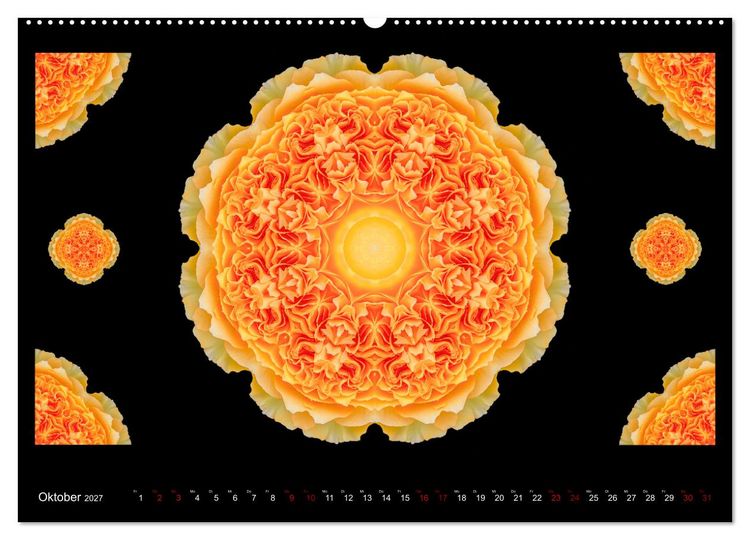 Produktbild: ROSEN MANDALAS (hochwertiger Premium Wandkalender 2027 DIN A2 quer), Kunstdruck in Hochglanz