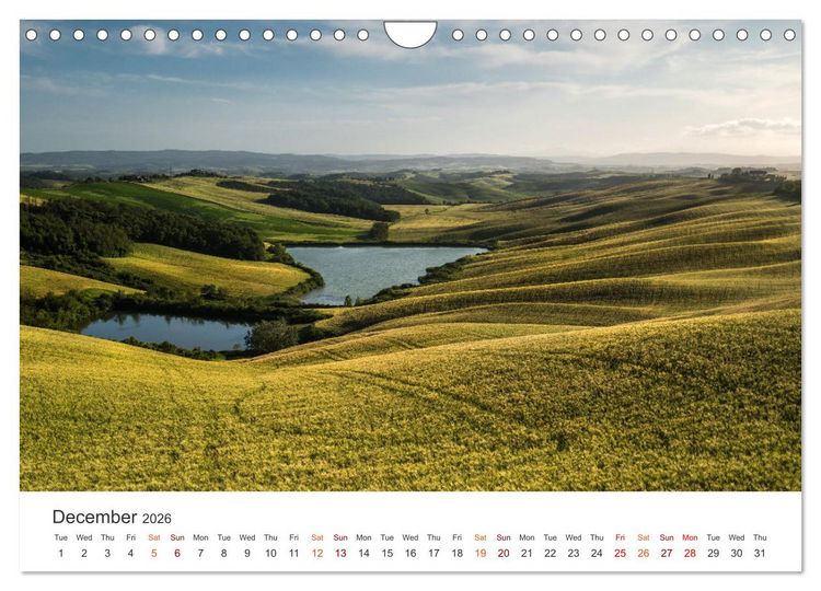 Produktbild: Tuscany A color palette (Wall Calendar 2026 DIN A4 landscape), CALVENDO 12 Month Wall Calendar