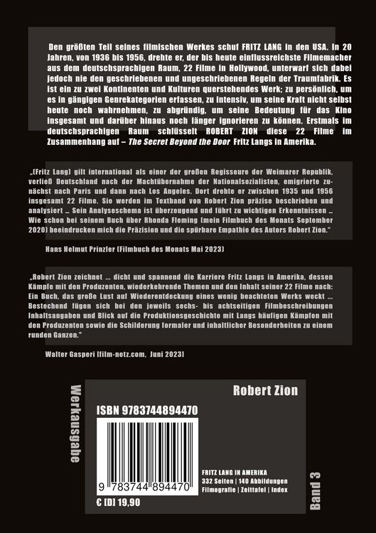 Produktbild: Fritz Lang in Amerika