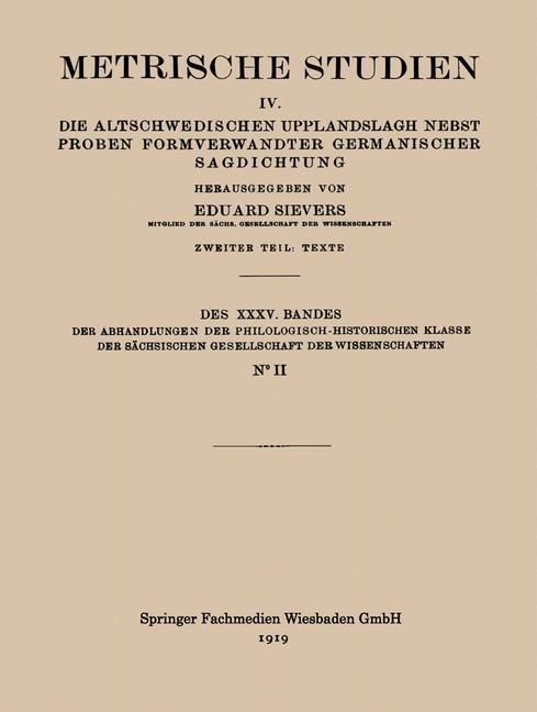 Produktbild: Metrische Studien