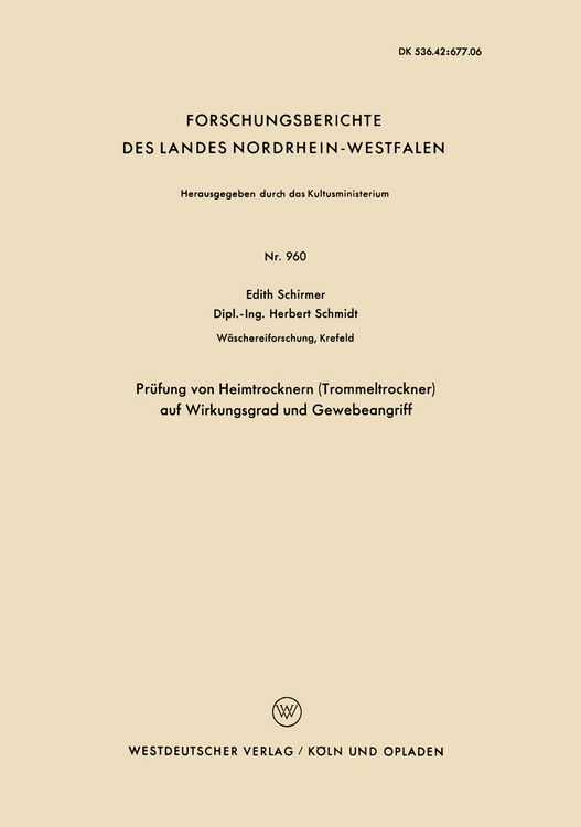 Produktbild: Pr&uuml;fung von Heimtrocknern (Trommeltrockner) auf Wirkungsgrad und Gewebeangriff