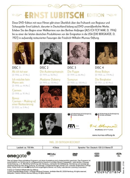 Produktbild: Ernst Lubitsch Edition [4 DVDs]