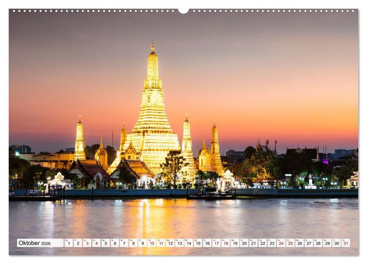 Produktbild: Thailand - Postkarten aus dem Land des L&auml;chelns (Wandkalender 2026 DIN A2 quer), CALVENDO Monatskalender