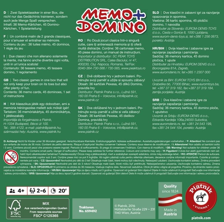 Produktbild: Memo+ Domino Traktoren