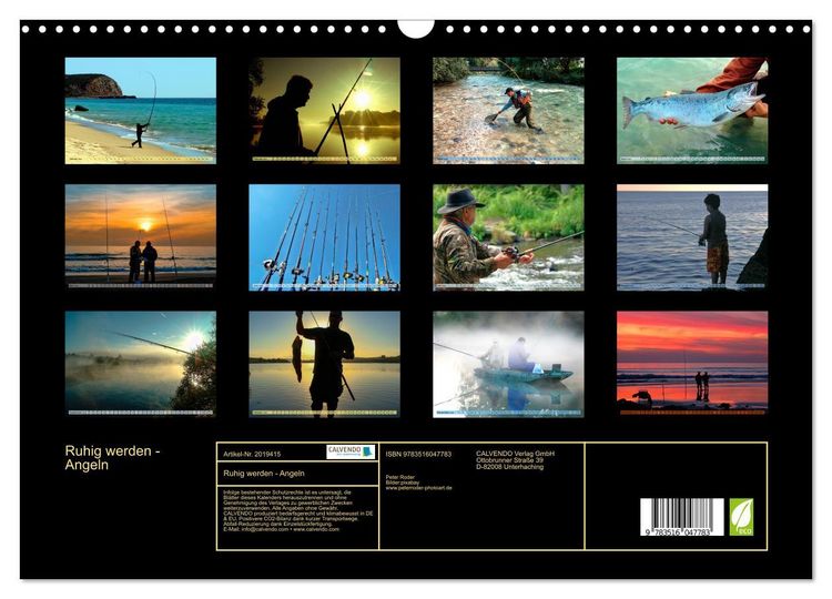 Produktbild: Ruhig werden - Angeln (Wandkalender 2026 DIN A3 quer), CALVENDO Monatskalender