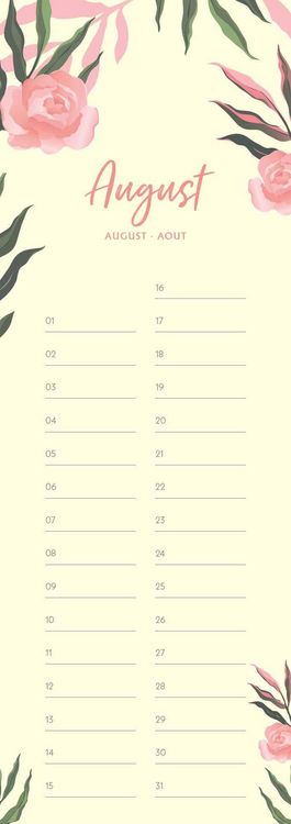 Produktbild: Geburtstagskalender Floral