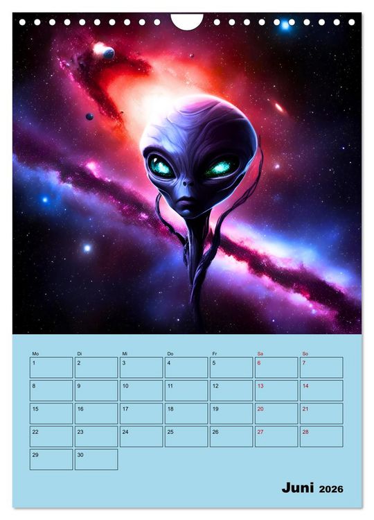 Produktbild: Galaktische Begegnungen (Wandkalender 2026 DIN A4 hoch), CALVENDO Monatskalender