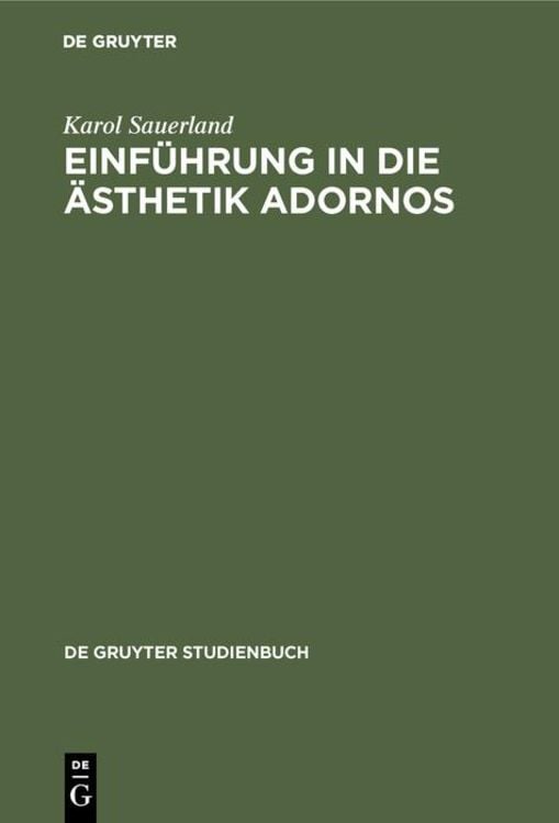 Produktbild: Einführung in die Ästhetik Adornos