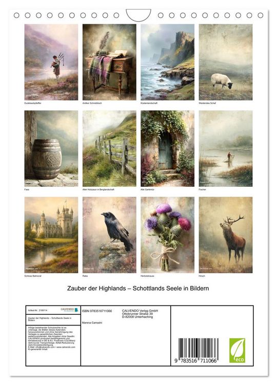 Produktbild: Zauber der Highlands &ndash; Schottlands Seele in Bildern (Wandkalender 2026 DIN A4 hoch), CALVENDO Monatskalender