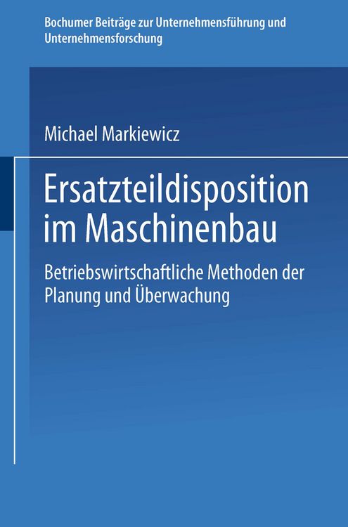 Produktbild: Ersatzteildisposition im Maschinenbau