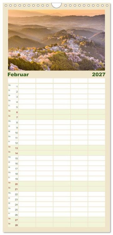 Produktbild: Familienplaner 2027 - Japan - Im Land der aufgehenden Sonne. mit 5 Spalten (Wandkalender, 21 x 45 cm) CALVENDO