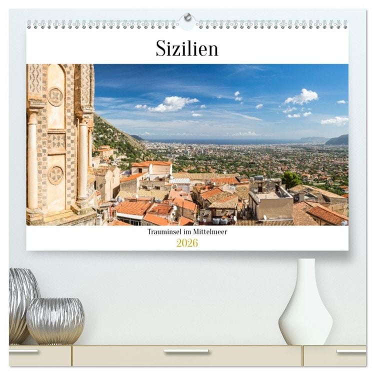 Produktbild: Sizilien: Trauminsel im Mittelmeer (hochwertiger Premium Wandkalender 2026 DIN A2 quer), Kunstdruck in Hochglanz