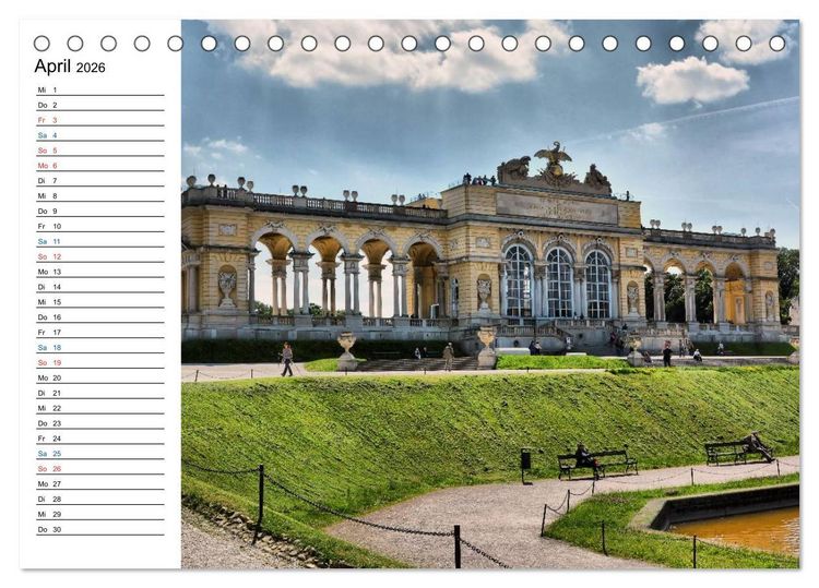 Produktbild: Wien - &Ouml;sterreichs charmante Hauptstadt (Tischkalender 2026 DIN A5 quer), CALVENDO Monatskalender