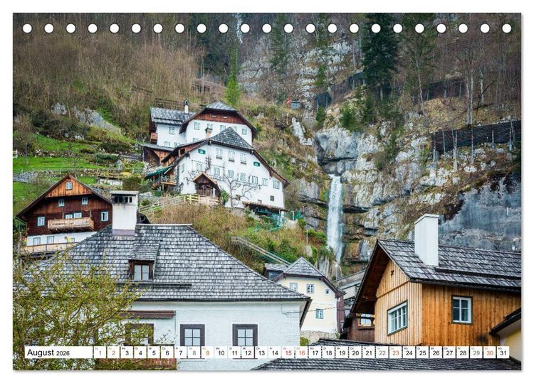Produktbild: Hallstatt - Impressionen im Fr&uuml;hling (Tischkalender 2026 DIN A5 quer), CALVENDO Monatskalender