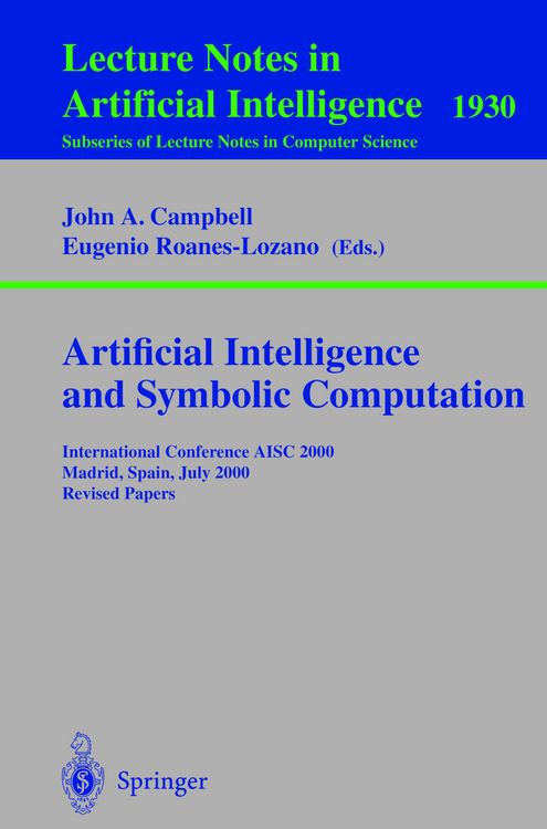 Produktbild: Artificial Intelligence and Symbolic Computation