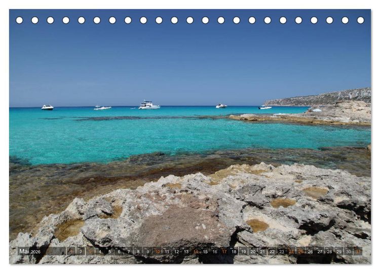 Produktbild: Formentera - Karibik im Mittelmeer (Tischkalender 2026 DIN A5 quer), CALVENDO Monatskalender