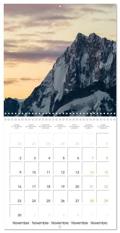 Produktbild: Paysages du Mont-Blanc (Calendrier mural carr&eacute; 2026 30x30 cm) Calendrier double avec une page pour vos prises de notes