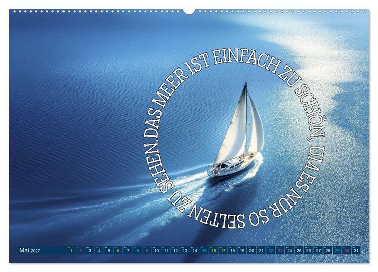 Produktbild: Segeln - mit einem Augenzwinkern (Wandkalender 2027 DIN A2 quer), CALVENDO Monatskalender