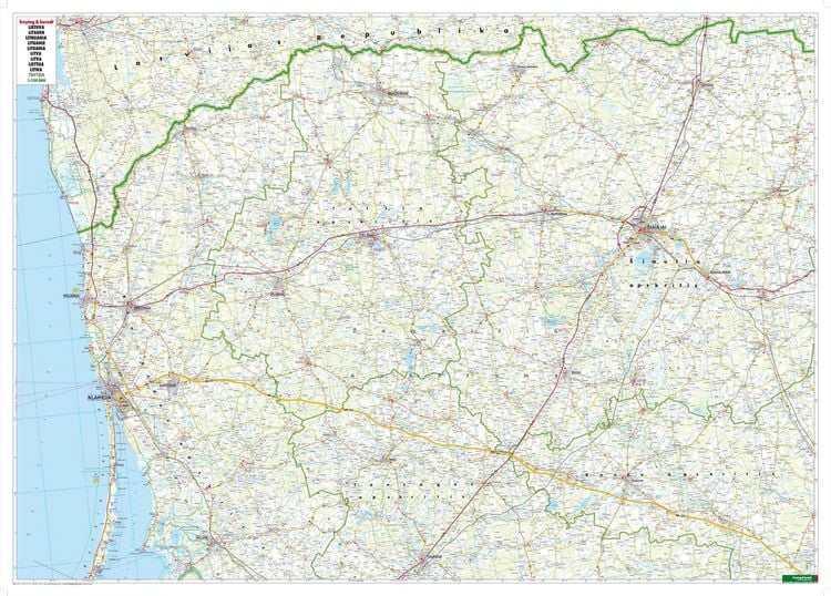 Produktbild: Freytag & berndt Stra&szlig;enkarte Litauen Set 1:150.000