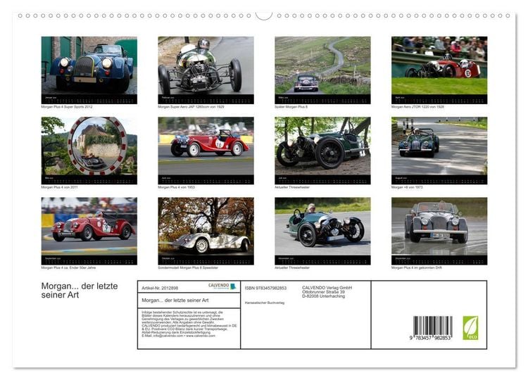 Produktbild: Morgan... der letzte seiner Art (hochwertiger Premium Wandkalender 2026 DIN A2 quer), Kunstdruck in Hochglanz
