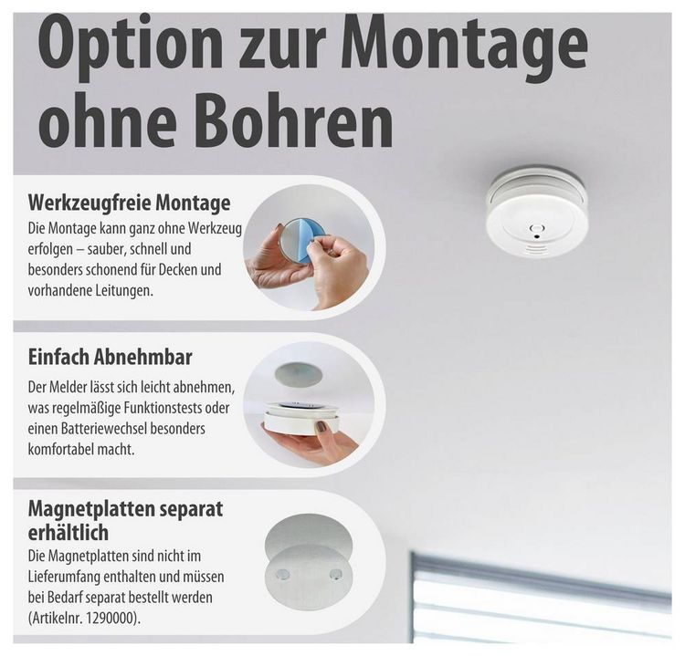 Produktbild: Brennenstuhl RM C 9010 Rauchwarnmelder batteriebetrieben (&Oslash; x H) 100 mm x 35 mm
