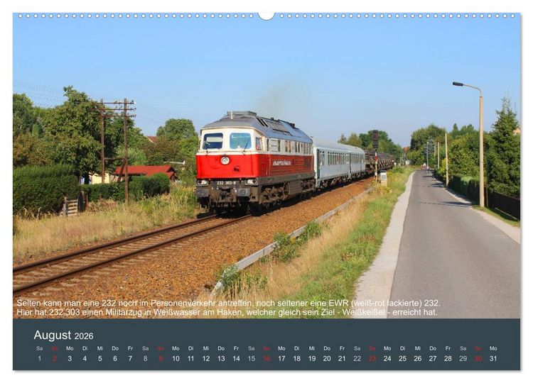 Produktbild: Mit Diesellokomotiven quer durch die Lausitz - 2026 (hochwertiger Premium Wandkalender 2026 DIN A2 quer), Kunstdruck in Hochglanz