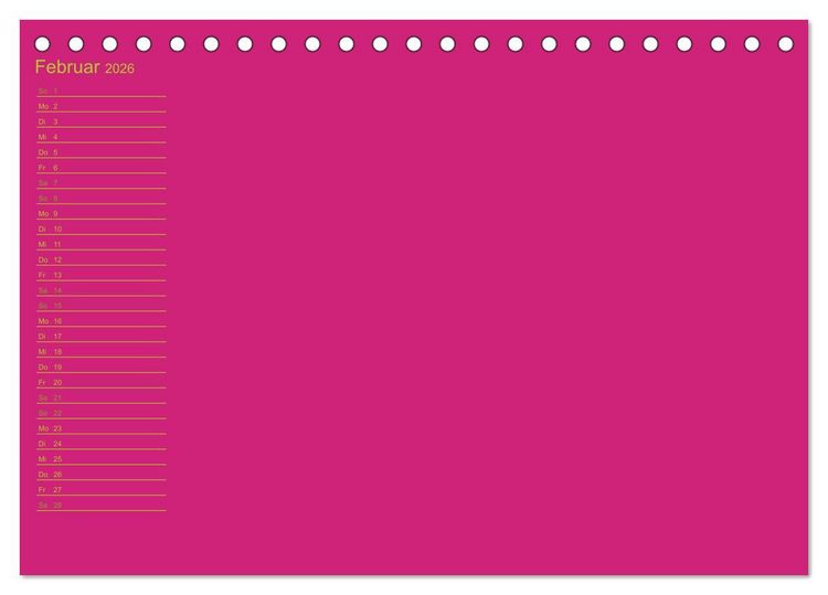 Produktbild: Bastel-Geburtstagskalender pink / Geburtstagskalender (Tischkalender 2026 DIN A5 quer), CALVENDO Monatskalender