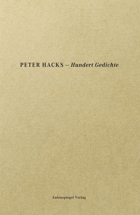 Produktbild: Hundert Gedichte