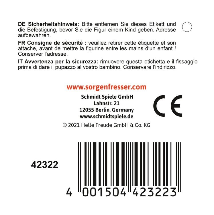 Produktbild: Sorgenfresser klein, Schnulli, 24 cm