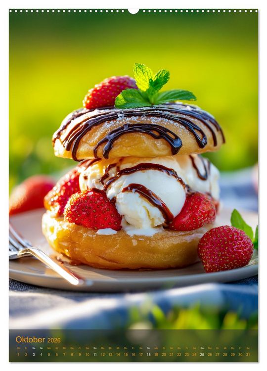 Produktbild: Burger Kalender - Foodporn f&uuml;r echte Burgerfans (hochwertiger Premium Wandkalender 2026 DIN A2 hoch), Kunstdruck in Hochglanz