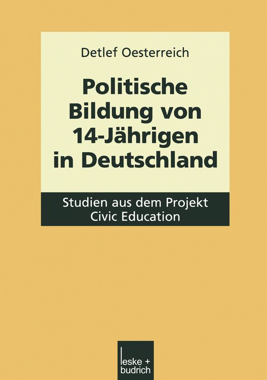 Produktbild: Politische Bildung von 14-J&auml;hrigen in Deutschland