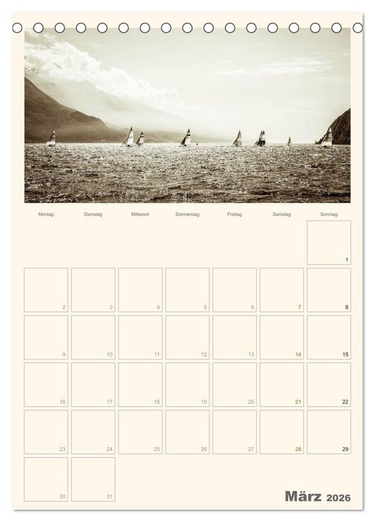 Produktbild: Der Gardasee im Norden 2026 (Tischkalender 2026 DIN A5 hoch), CALVENDO Monatskalender