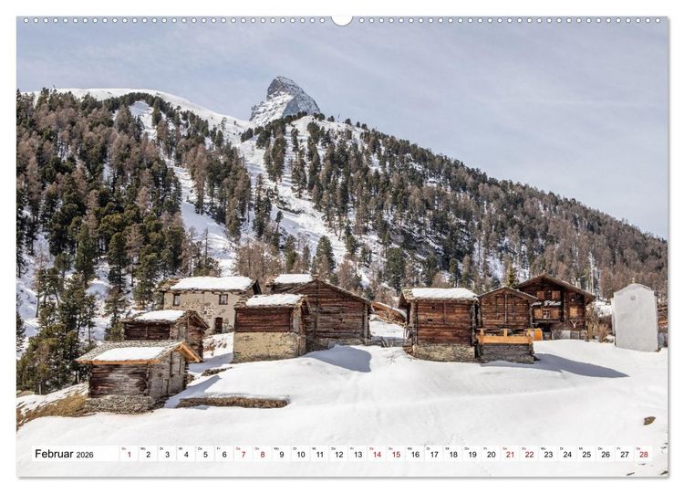 Produktbild: Matterhorn - Eiger, M&ouml;nch und Jungfrau: Rund um die zeitlosen Gipfel (hochwertiger Premium Wandkalender 2026 DIN A2 quer), Kunstdruck in Hochglanz