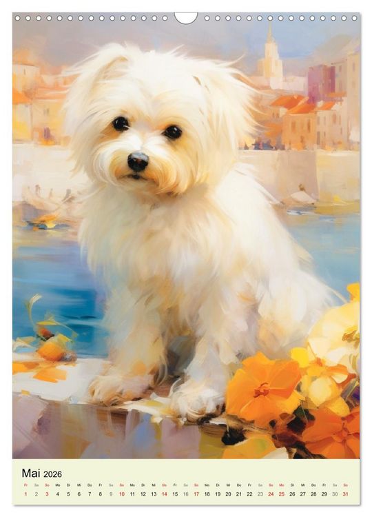 Produktbild: Kleine Hunde. Entz&uuml;ckend, lieblich, duftig (Wandkalender 2026 DIN A3 hoch), CALVENDO Monatskalender