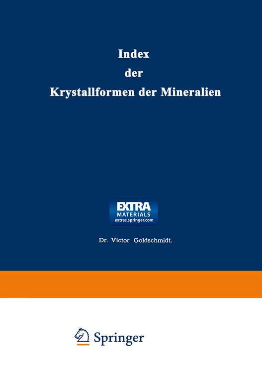 Produktbild: Index der Krystallformen der Mineralien