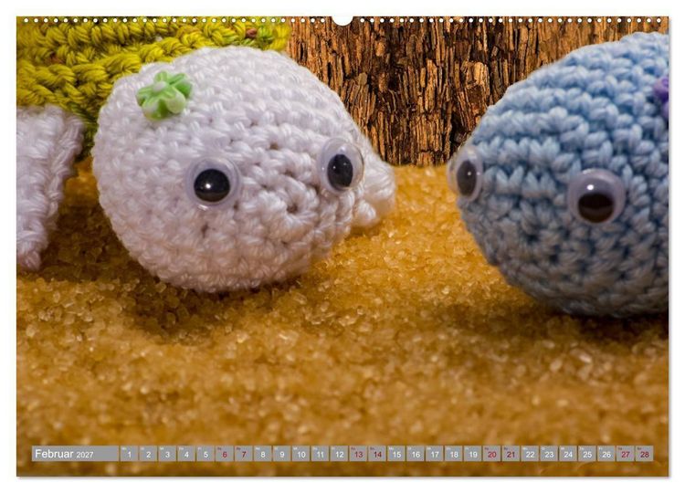 Produktbild: Amigurumi - Die geh&auml;kelte Welt (Wandkalender 2027 DIN A2 quer), CALVENDO Monatskalender