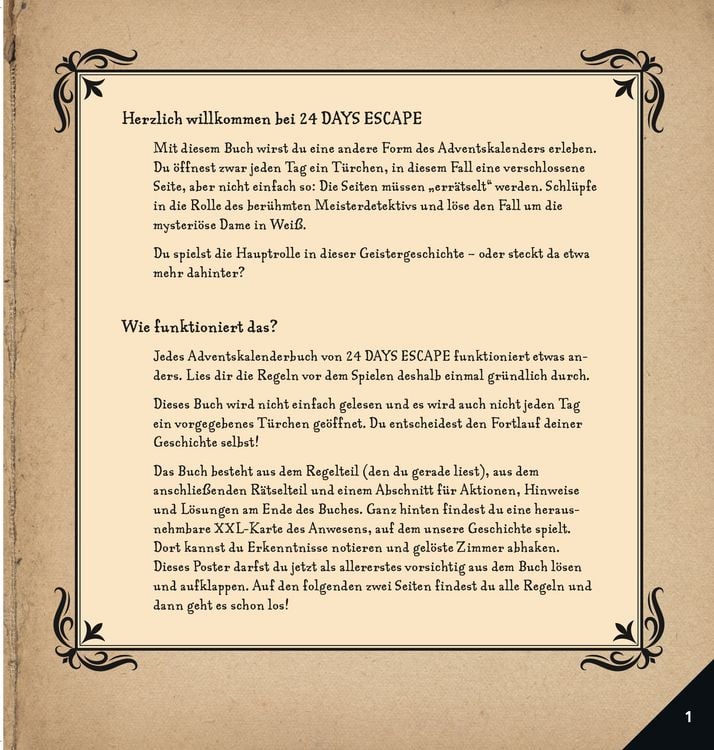 Produktbild: 24 DAYS ESCAPE &ndash; Der Escape Room Adventskalender: Sherlock Holmes und die Dame in Wei&szlig;