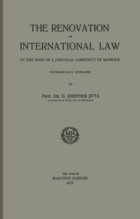 Produktbild: The Renovation of International Law