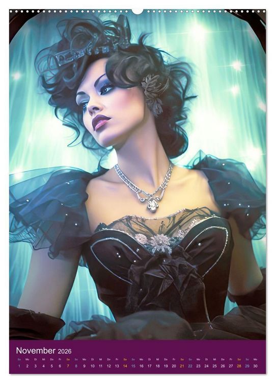 Produktbild: Burlesque T&auml;nzerinnen - Verf&uuml;hrerischer Tanz (hochwertiger Premium Wandkalender 2026 DIN A2 hoch), Kunstdruck in Hochglanz