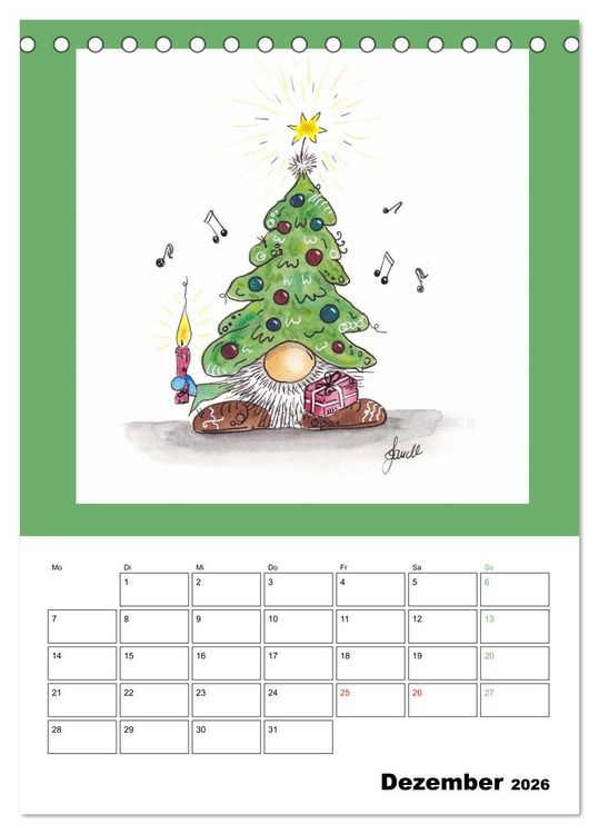 Produktbild: WichtelParade (Tischkalender 2026 DIN A5 hoch), CALVENDO Monatskalender