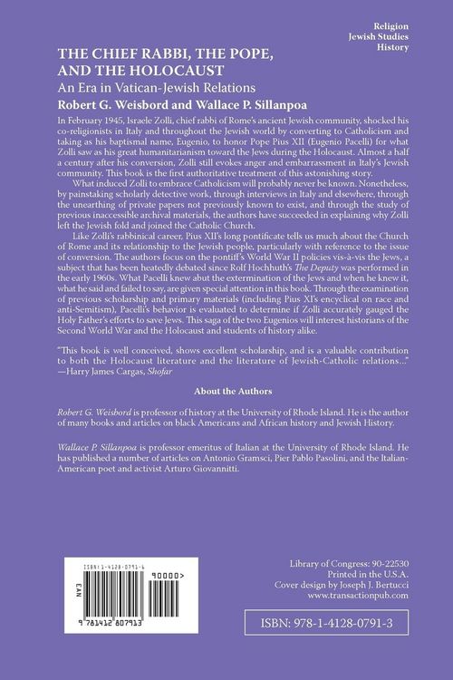 Produktbild: The Chief Rabbi, the Pope, and the Holocaust