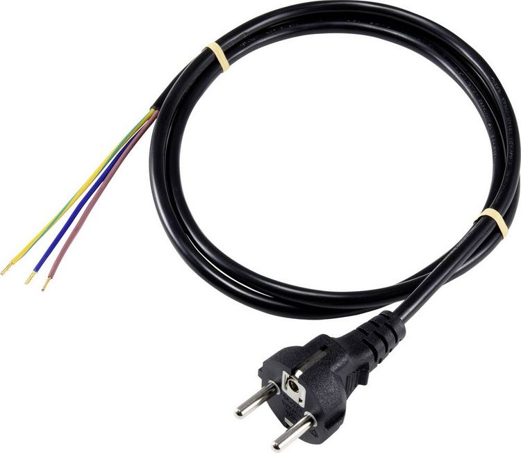 Produktbild: Sygonix SY-5043490 Strom Anschlusskabel Schwarz 1.50m
