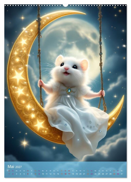 Produktbild: Einfach gl&uuml;cklich. Mit Hamsterfreunden durchs Jahr (Wandkalender 2027 DIN A2 hoch), CALVENDO Monatskalender