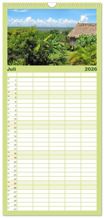 Produktbild: Familienplaner 2026 - Per&uacute;. Impressionen mit 5 Spalten (Wandkalender, 21 x 45 cm) CALVENDO