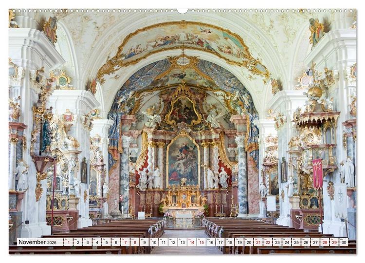 Produktbild: Bayerns Kirchen (Wandkalender 2026 DIN A2 quer), CALVENDO Monatskalender